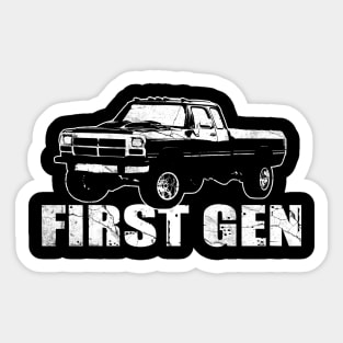 First Gen cummins Dodge ram truck Squarebody First generation Truck Classic American 1st gen Pickup Sticker